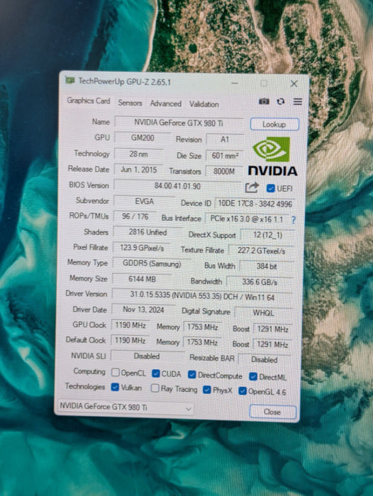 EVGA NVIDIA GeForce GTX 980 Ti 6GB Graphics Card FTW 06G-P4-4996-KR  -