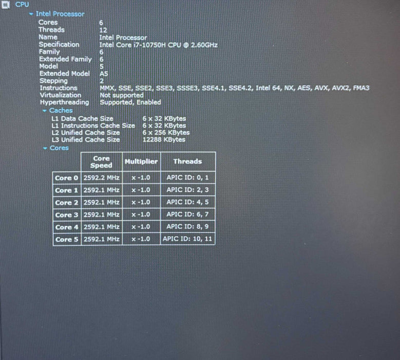 Lenovo ThinkPad T15g Gen 1 i7-10750H RTX2070 8GB GPU 32GB 512SSD No Battery  Lap200