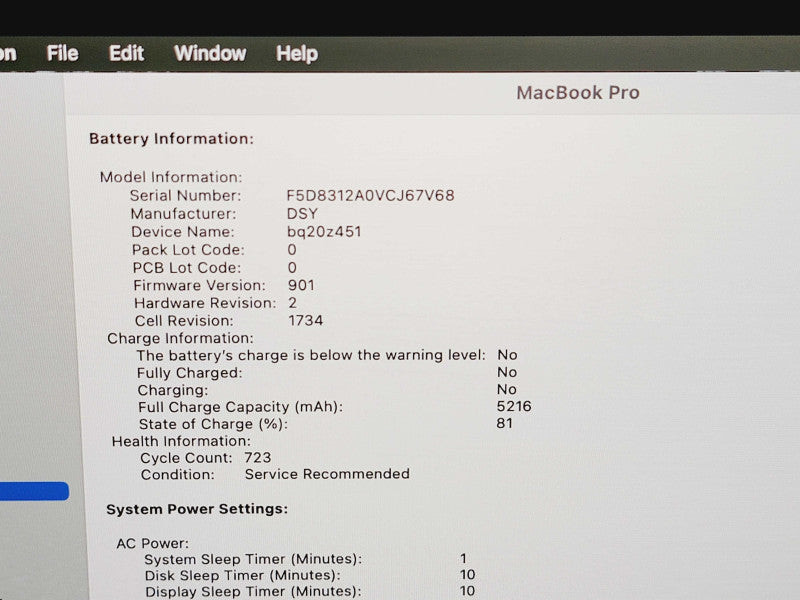 Apple Macbook Pro 2018 15" 6-Core i7-8850H @ 2.6GHz 32GB DDR4 500GB SSD (
