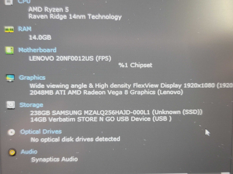 Lenovo ThinkPad E595 Ryzen 5 3500U 16GB DDR4 256GB SSD  β BudLap