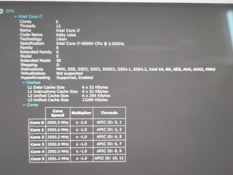 Dell Precision 5540 i7-9850H 16GB DDR4 Quadro T1000 4K TOUCH  FOR PARTS/REP β Lap200
