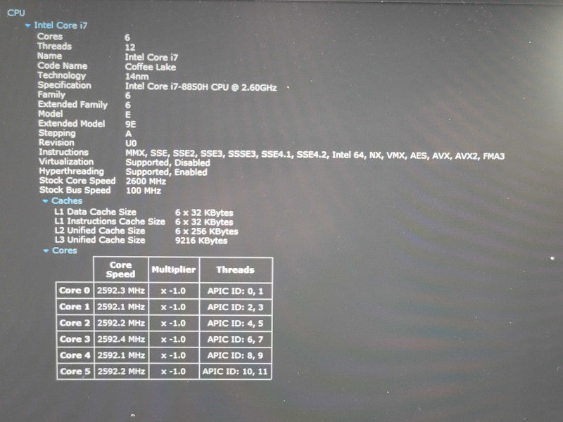 Dell Precision 5530 i7-8850H 32GB DDR4 Quadro P1000 256GB SSD  β Lap200