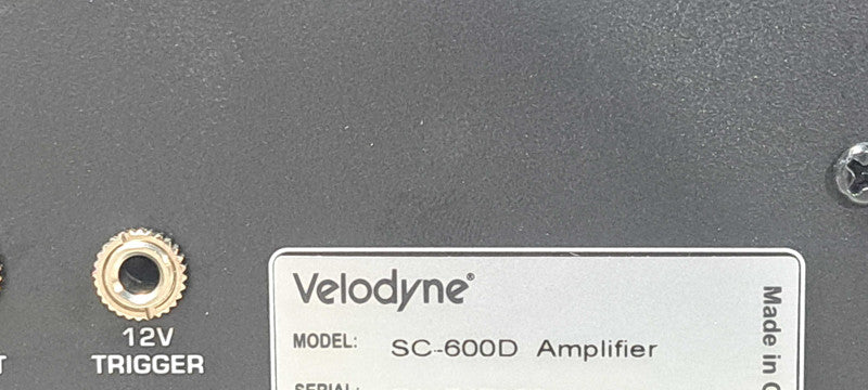 Velodyne SC-600D Subwoofer Amplifier| READ