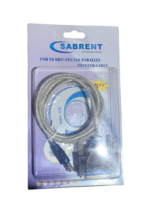 SABRENT USB to DB25 Female Parallel Printer Cable
