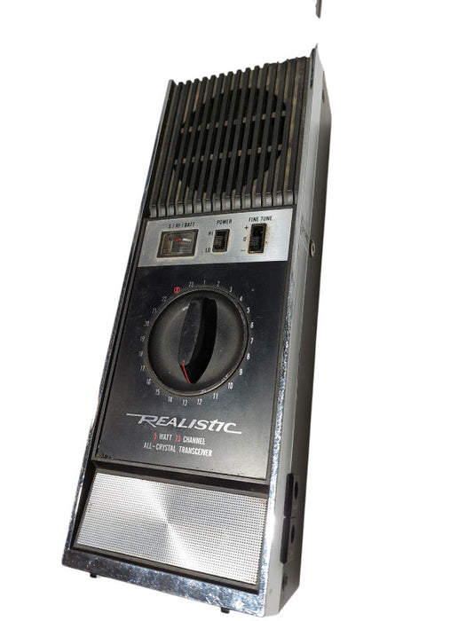Vintage Realistic 5 Watt 23 Channel All-Crystal Transceiver 4FT Antenna  =