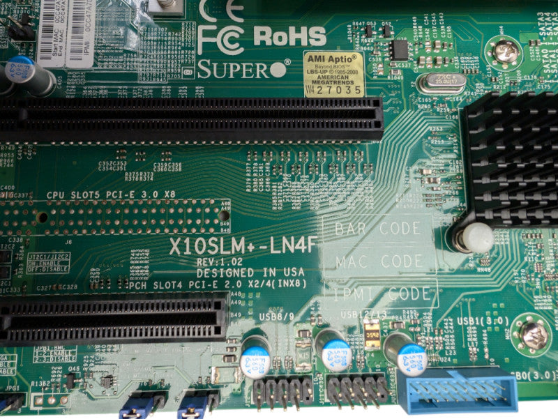 Supermicro X10SLM+-LN4F Intel G1820 8GB RAM Low Power 1U server  -