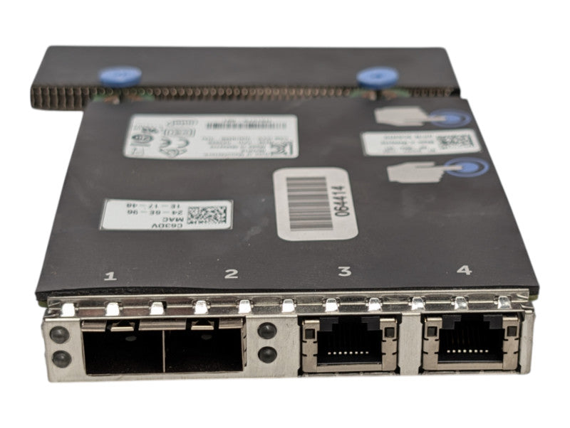Dell 0C63DV Dual-Port 10GB SFP+ Dual-Port 1GB RJ-45 Network Card R730 R630 -