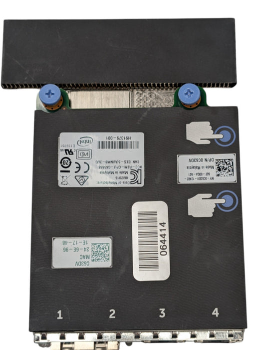 Dell 0C63DV Dual-Port 10GB SFP+ Dual-Port 1GB RJ-45 Network Card R730 R630 -
