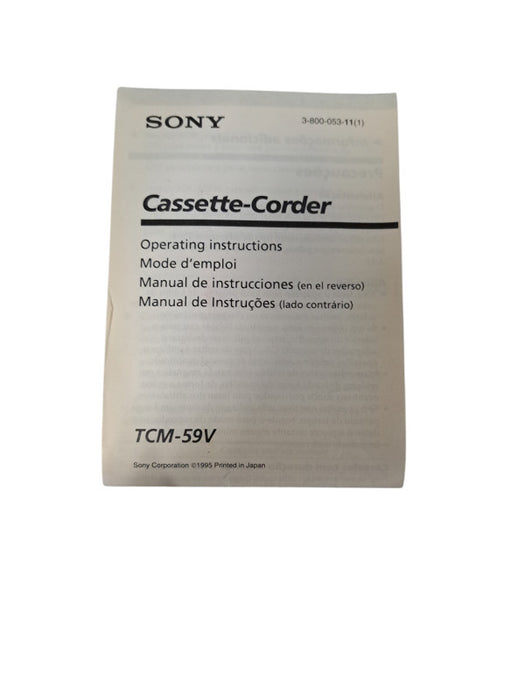 Sony TCM-59V Cassette Recorder VOR