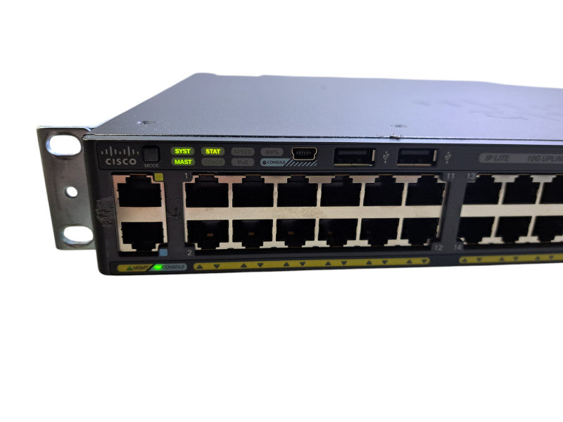 Cisco WS-C2960XR-48LPD-I V02 | 48-Port Gigabit PoE+ 370W Switch w/ 2x SFP+