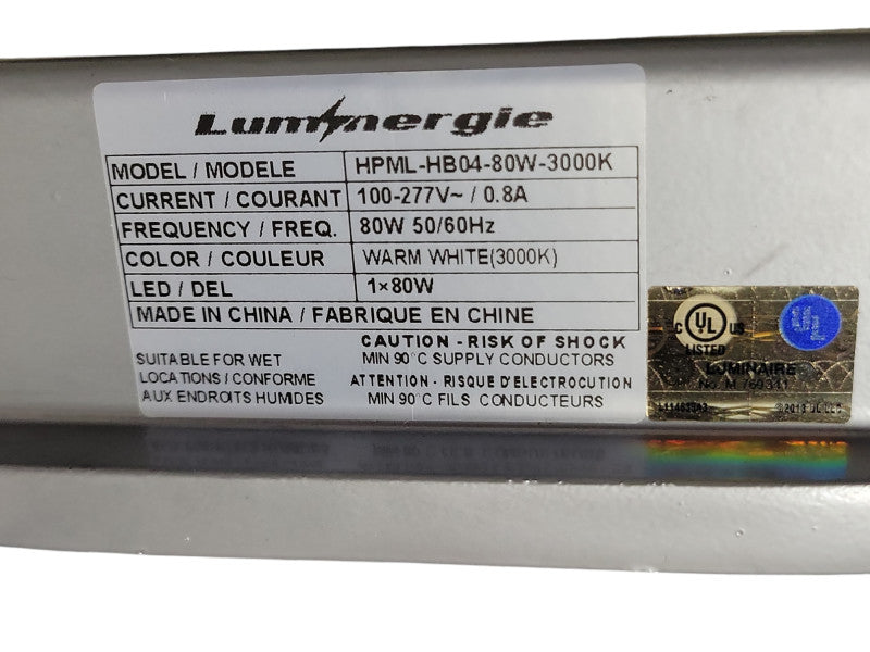 Luminergy HPML-HB04-80W-3000K 100-277V 80W 50/60Hz warm white Q_