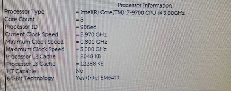 Dell OptiPlex 5070 SFF | Core i7-9700 | 8GB DDR4 | NO HDD