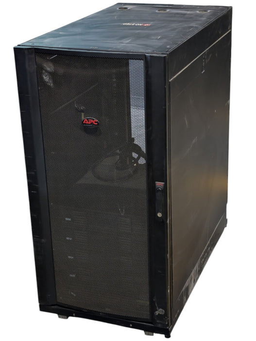 APC 24U Server Rack with UPS and Batteries READ  -
