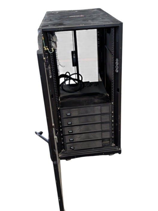 APC 24U Server Rack with UPS and Batteries READ  -