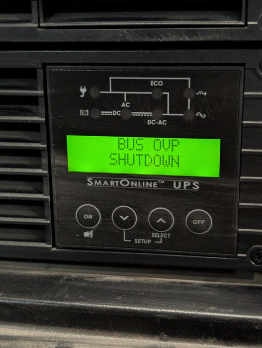 APC 24U Server Rack with UPS and Batteries READ  -