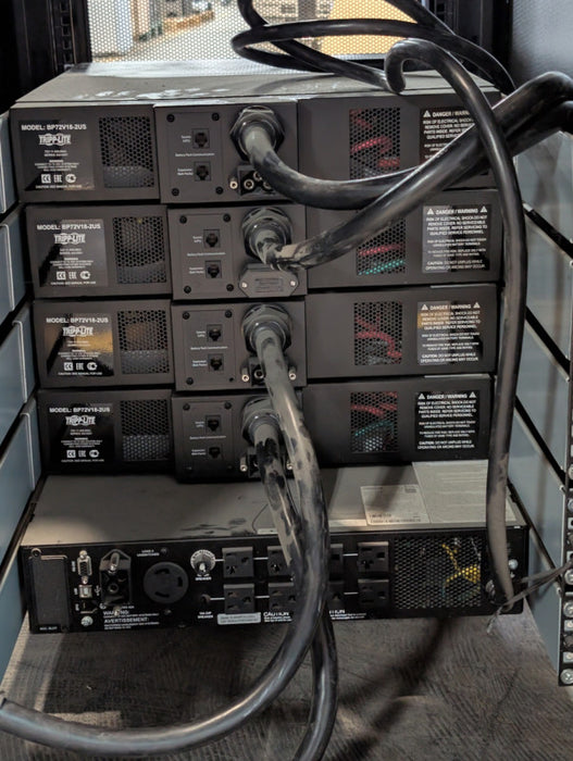APC 24U Server Rack with UPS and Batteries READ  -