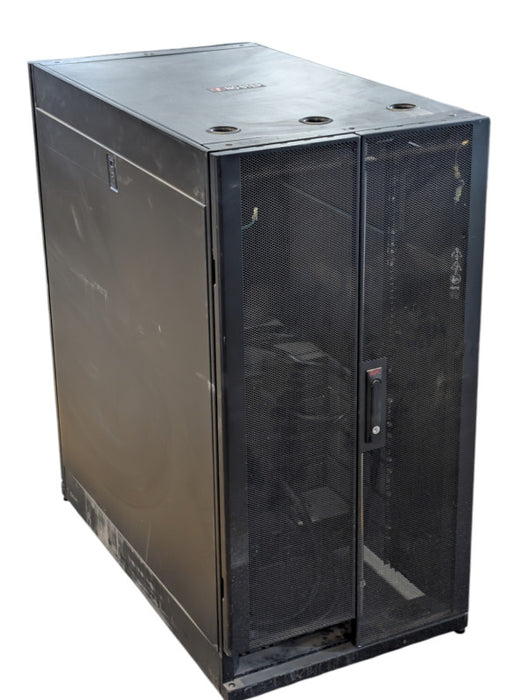 APC 24U Server Rack with UPS and Batteries READ  -