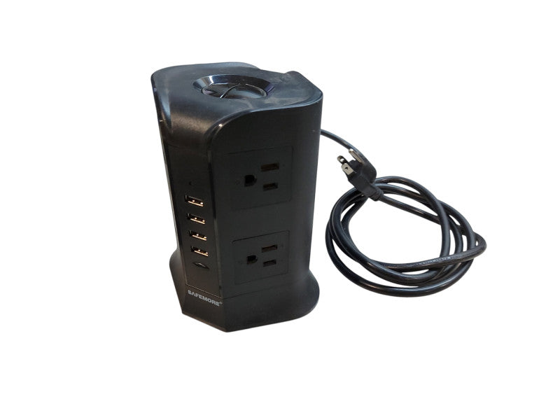 Power Strip Tower SAFEMORE Smart 8-Outlet 4-USB Surge Protector - SM-OL4U8M