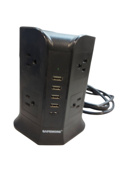Power Strip Tower SAFEMORE Smart 8-Outlet 4-USB Surge Protector - SM-OL4U8M