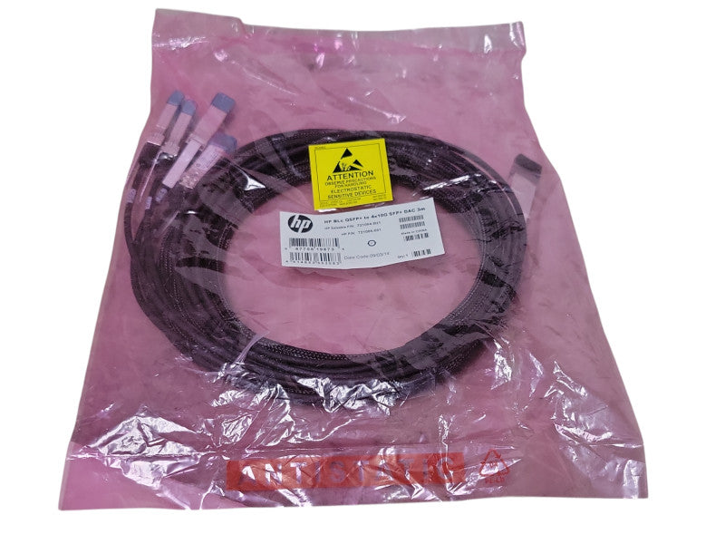 HP BLc QSFP+ to 4x 10G SFP+ DAC 3m 721064-B21 721066-001 _