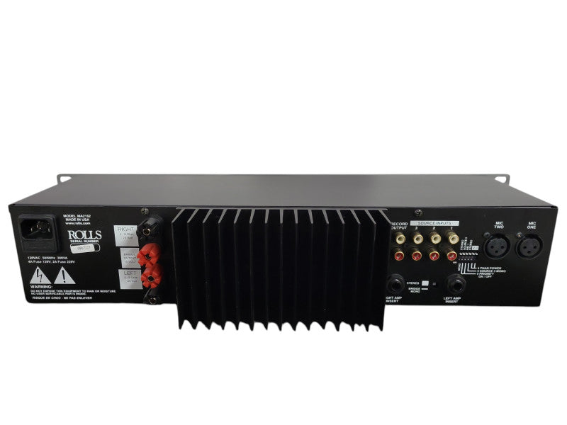 Rolls MA2152 Stereo/70v Mixer Amplifier 100w/Ch or 200w Mono !