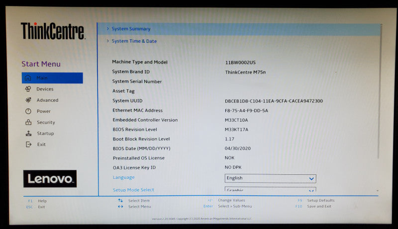 Lenovo ThinkCentre M75n AMD Athlon Silver 3050e 4GB RAM - No HDD