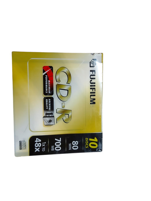 FUJIFILMCD-R 10 Pack Recordable Compact Disk 80 Min NEW Sealed 700mb