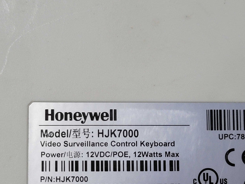Honeywell HJK7000 Video Surveillance Control Keyboard, READ _