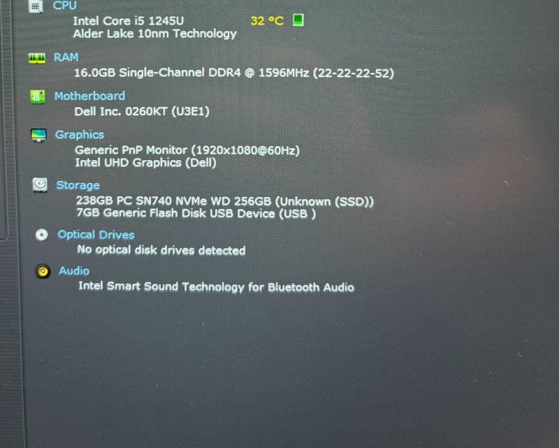 Dell Latitude 5430 TOUCH Core i5-1245U@1.6GHz 16GB RAM 256GB SSD  Lap200