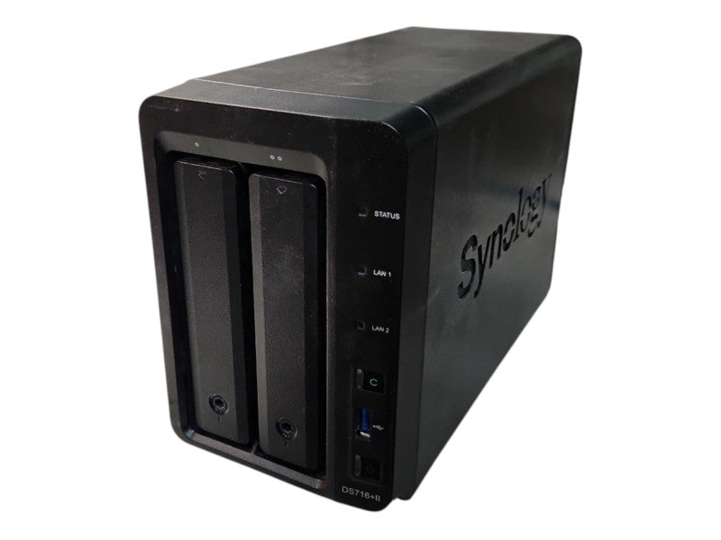 Synology DS716+II, 2 Bay NAS Disk Station w/ 2x 3TB HDDs, No Power Adapter