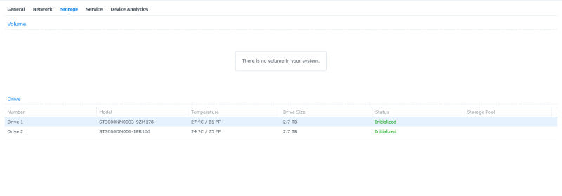 Synology DS716+II, 2 Bay NAS Disk Station w/ 2x 3TB HDDs, No Power Adapter