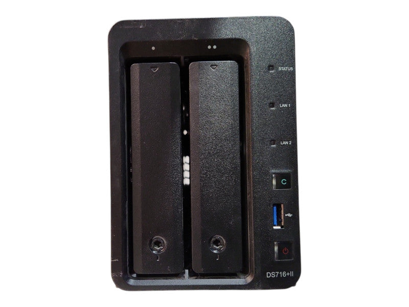 Synology DS716+II, 2 Bay NAS Disk Station w/ 2x 3TB HDDs, No Power Adapter