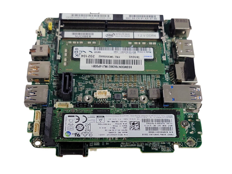 Intel NUC8BEB board with Core I7-8559U 2.70GHz, 8GB DDR4, 256GB NVME _