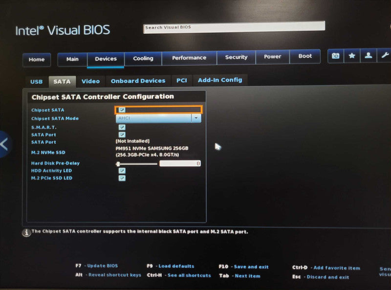 Intel NUC8BEB board with Core I7-8559U 2.70GHz, 8GB DDR4, 256GB NVME _