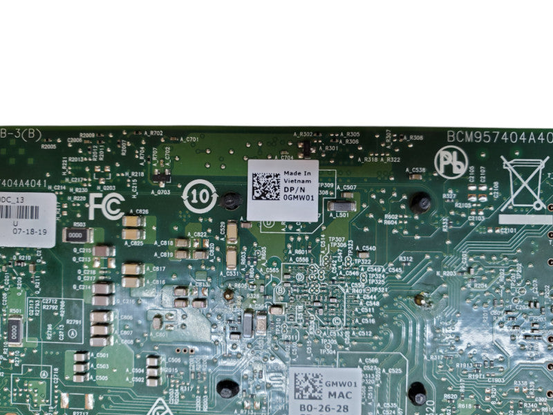 Dell Broadcom BCM9574 Dual-Ports SFP+ 10Gbps Network Card 0GMW01