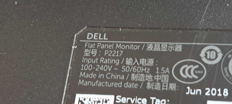 Dell P2217 22" LCD Monitor With LED Backlight