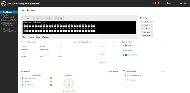 Dell X1052 48-Port Gigabit 4xSFP 10GbE Managed Ethernet Switch