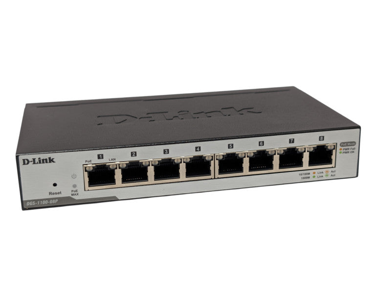 D-Link 8-Port Gigabit Smart Managed Desktop PoE Switch DGS-1100-08P -
