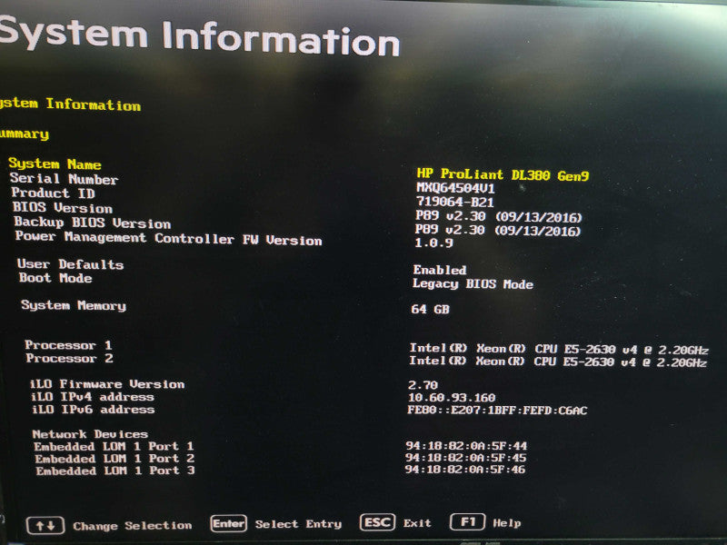 HP ProLiant DL380 Gen9 - 2x Xeon E5-2630 v4 64GB DDR4 P440ar 2x800W PSU %