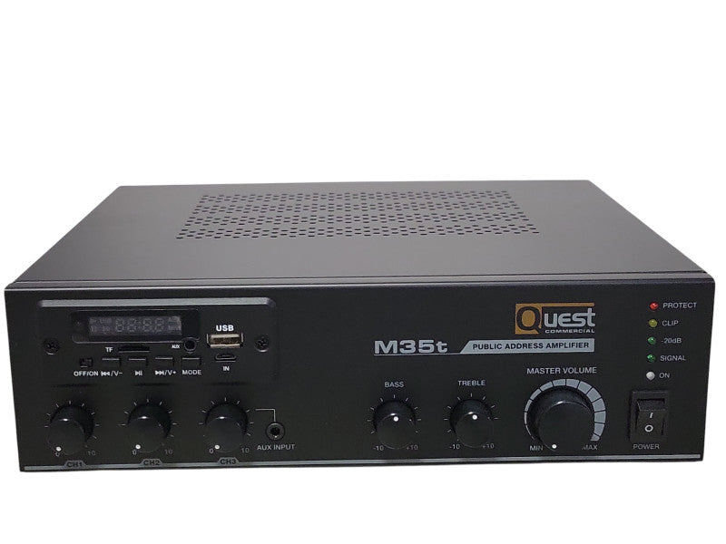Open-Box Quest commercial Public Address Amplifier M35t _
