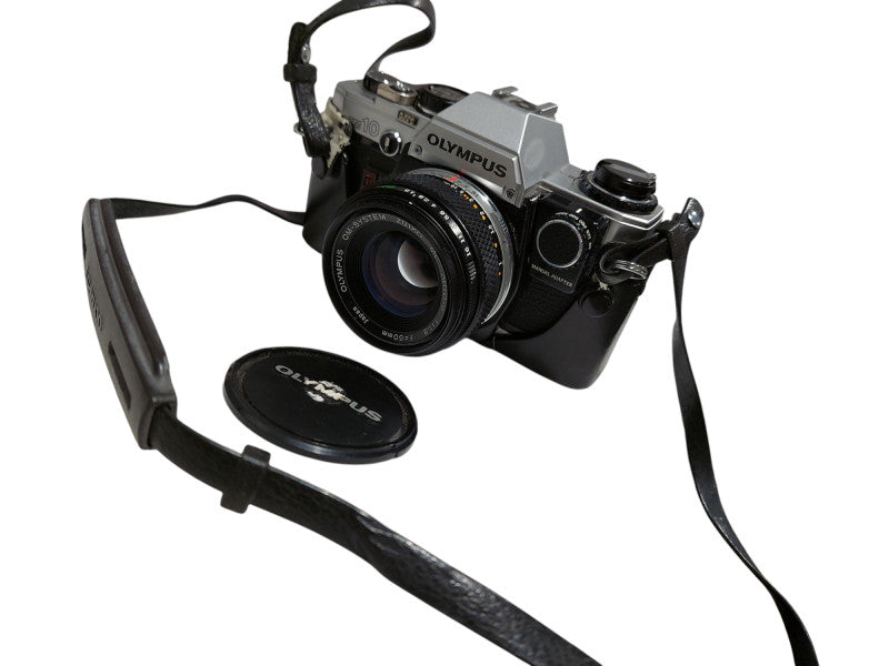 Vintage Olympus OM10 Camera 35mm SLR with case Made in Japan  =