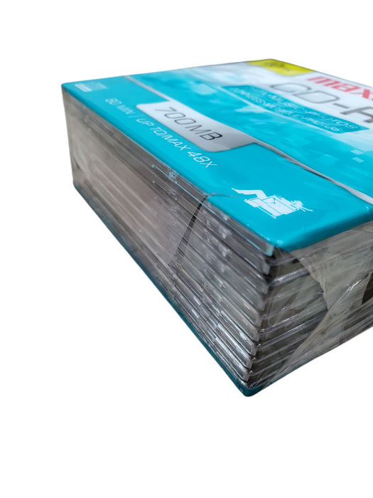10PK Maxell CD-R Blank Media 48x 80 Min 700MB - New