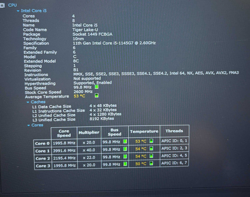 Dell Latitude 5420 Core i5-1145G7@2.6GHz 16GB RAM 256GB SSD  Lap200