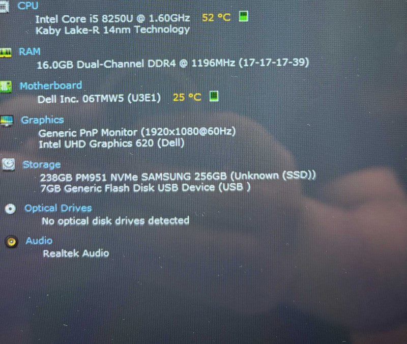 Dell Inspiron 15 7000 2-in-1 TOUCH Core i5-8250U@1.6GHz 16GB RAM 256GB SSD  Lap200