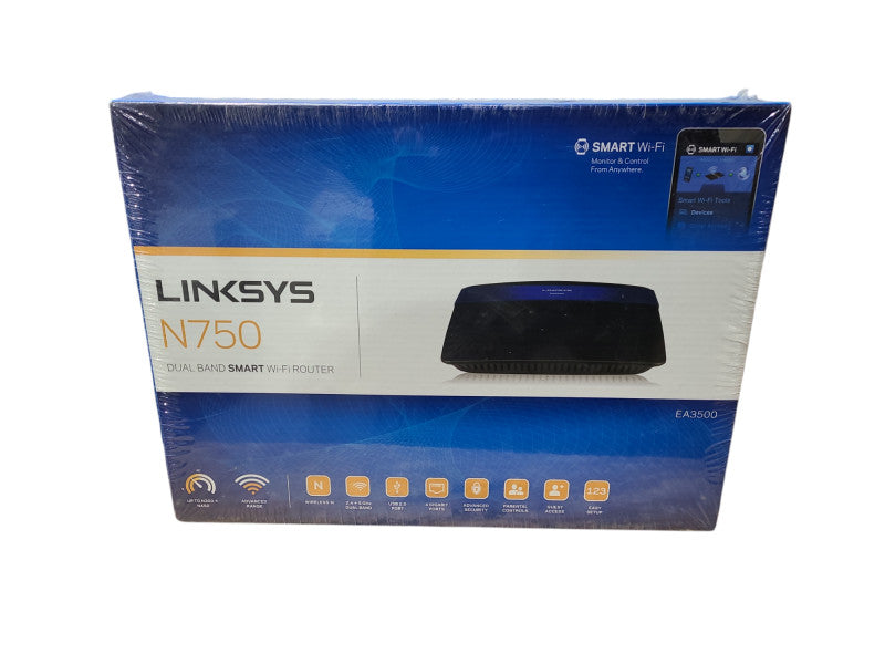 Linksys N750 Dual-Band Smart Wi-Fi Router EA3500-NP SEALED
