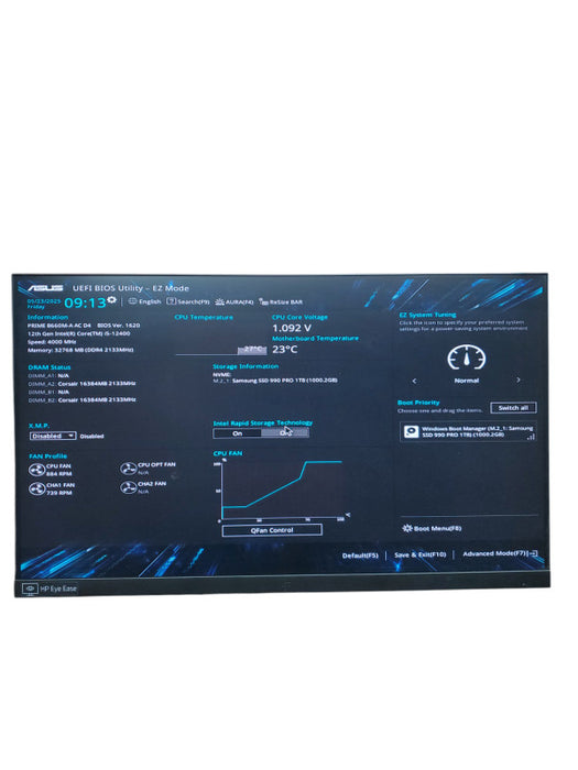 Custom PC ASUS PRIME B660M-A i5 -12400@ 4.0GHz 32GB RAM NO-HDD/SSD
