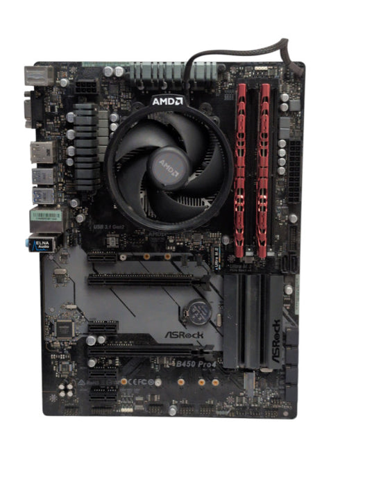 ASRock B450 Pro4 With AMD Ryzen 5 3600 16GB RAM Combo  -