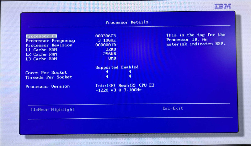 IBM System X3250 M5 1U 4x 3.5" | Xeon E3-1220 v3 3.10GHz, 16GB RAM, M5110