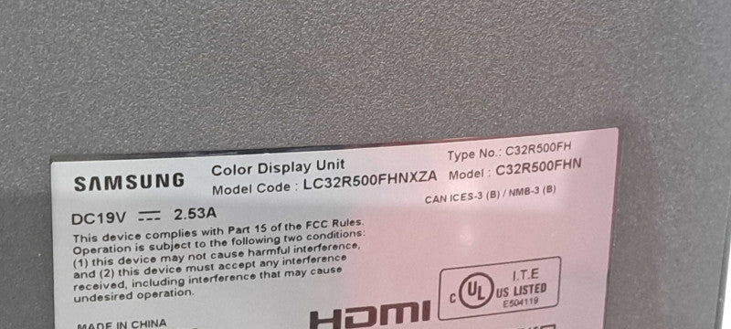 Samsung LC32R500FHNXZA 32" FHD (1,920 x 1,080)  Curved BezelLess Monitor