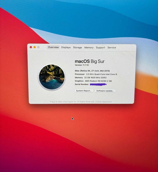 Apple iMac Retina 5K 27" Mid 2015 i5-4590@3.3GHz 32GB RAM 1TB HDD